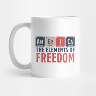 America The Elements of Freedom Periodic Table 4th of July Mug